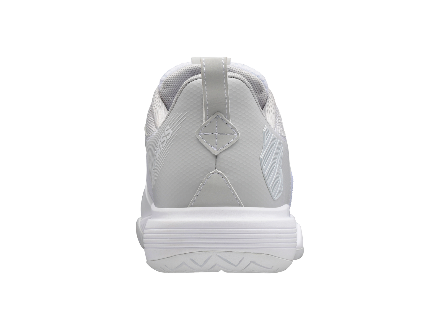 K-Swiss Womens Ultrashot Team Tennis Shoes in White/Lunar Rock/Silver