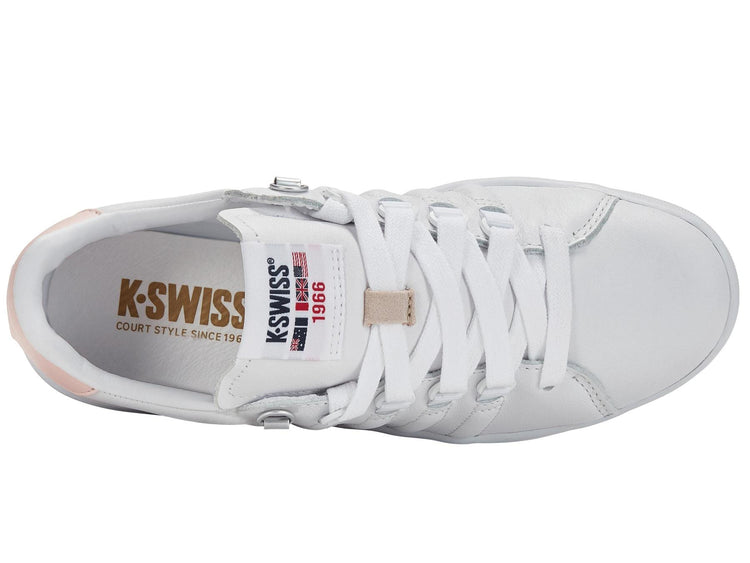 K-Swiss Women's Lozan II Court Shoes in Wht/Wht/Heavenlypink