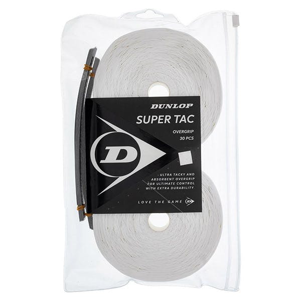 Dunlop Super Tac Overgrip 30 Pack - Black/White