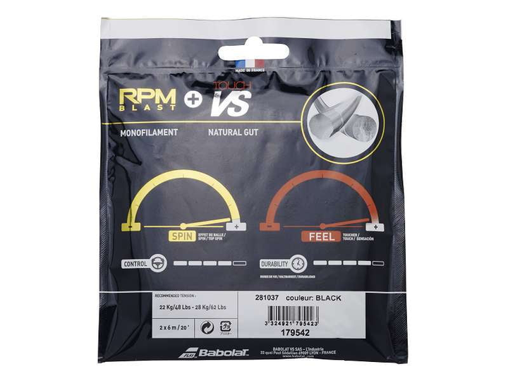 Babolat RPM Blast 17 + Touch VS 16 Hybrid Tennis Strings - String - Babolat - ATR Sports