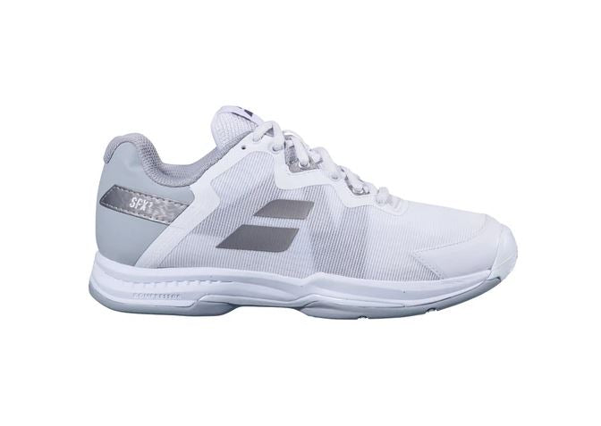 Babolat SFX 3 Women's Tennis Shoe in White/Silver