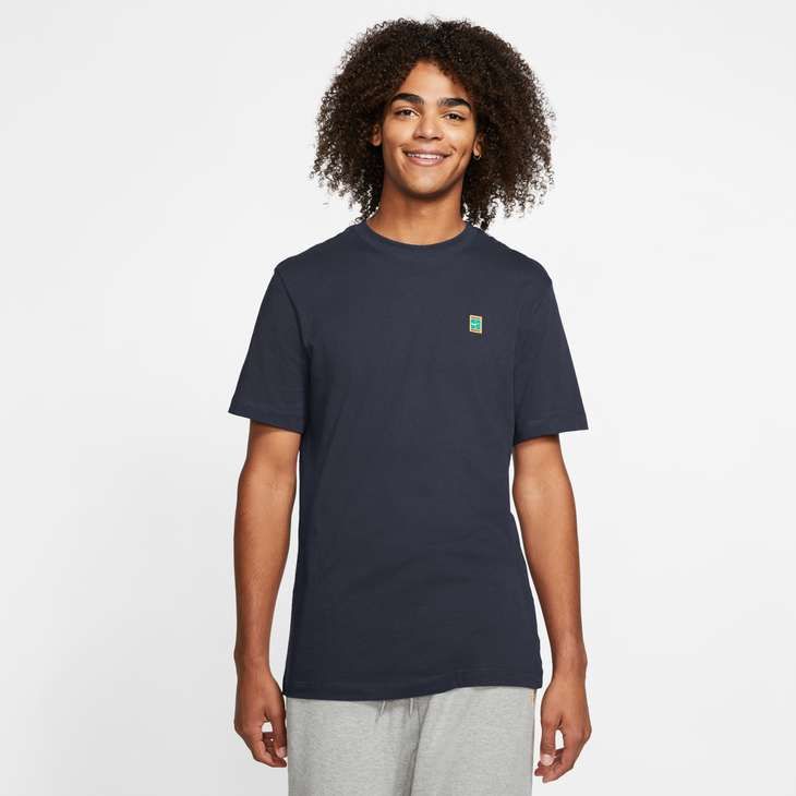 Nike Men's Court Tee in Obsidian/Washed Teal