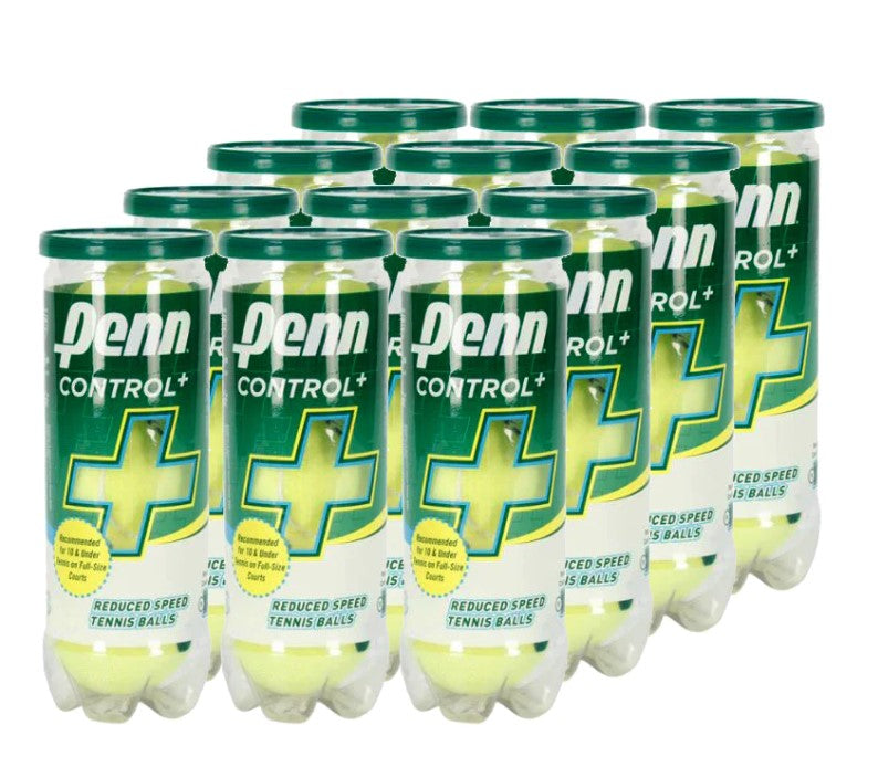 Penn Control Plus Green Dot Tennis Ball Case (12 Cans)