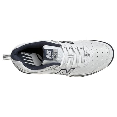 New Balance Men's MC806W Tennis Shoes in White/Navy - atr-sports