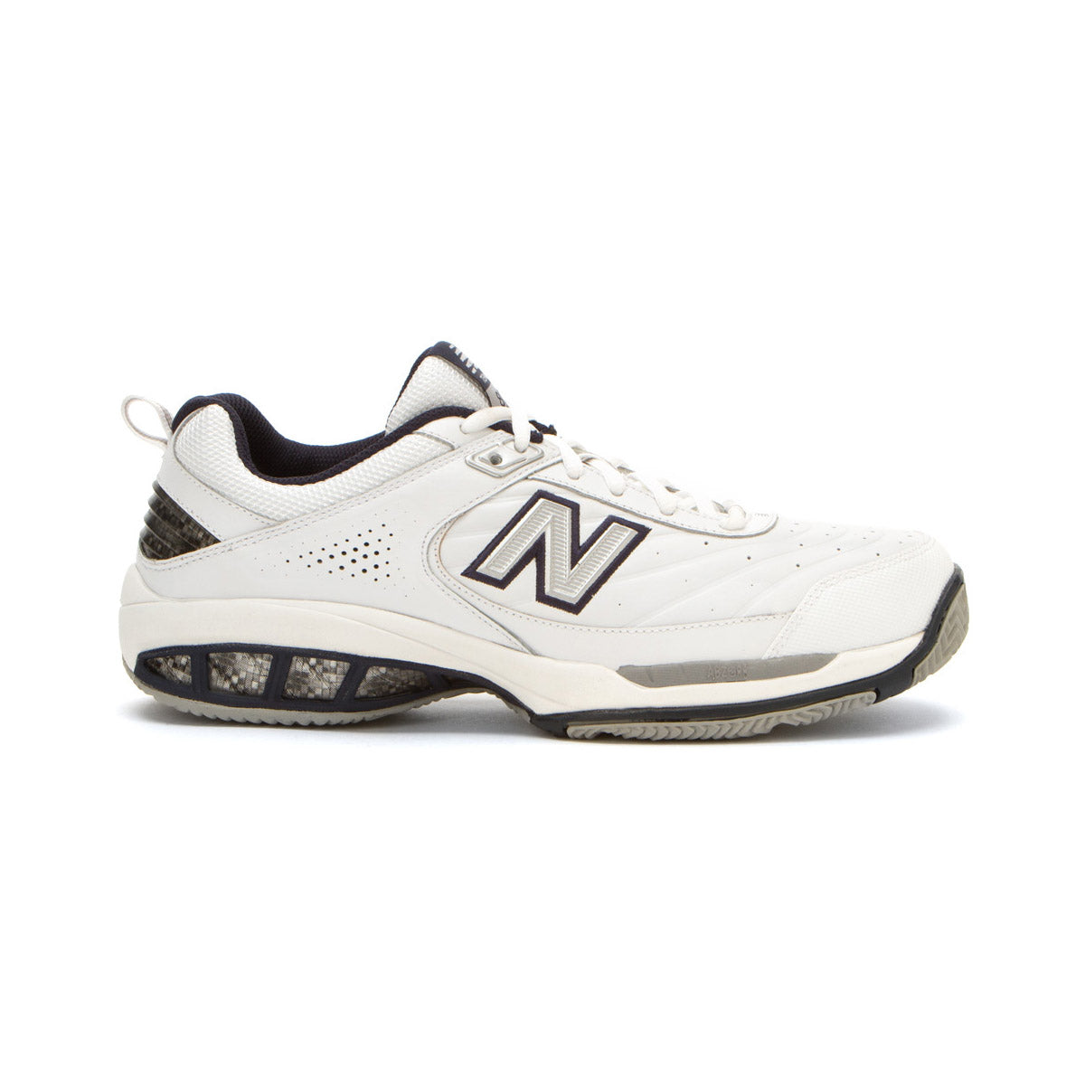 New Balance Men's MC806W Tennis Shoes in White/Navy - atr-sports