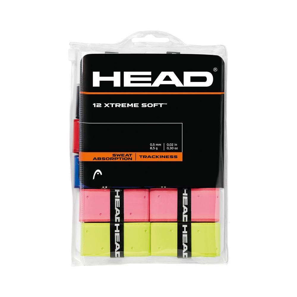 Head 12 pack  XTREME Soft Overgrips (Assorted) - atr-sports