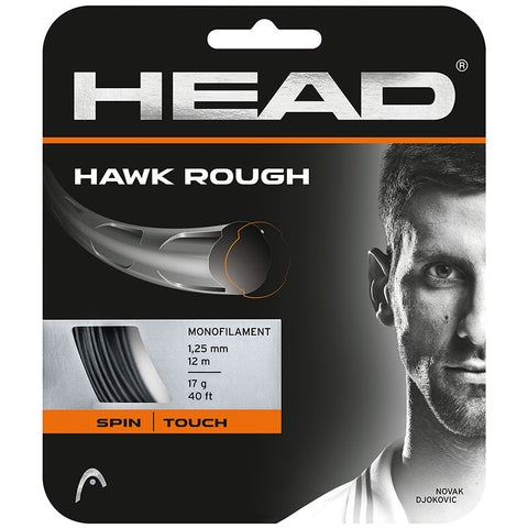 Head Hawk Rough 17 Tennis Strings in Anthracite - atr-sports