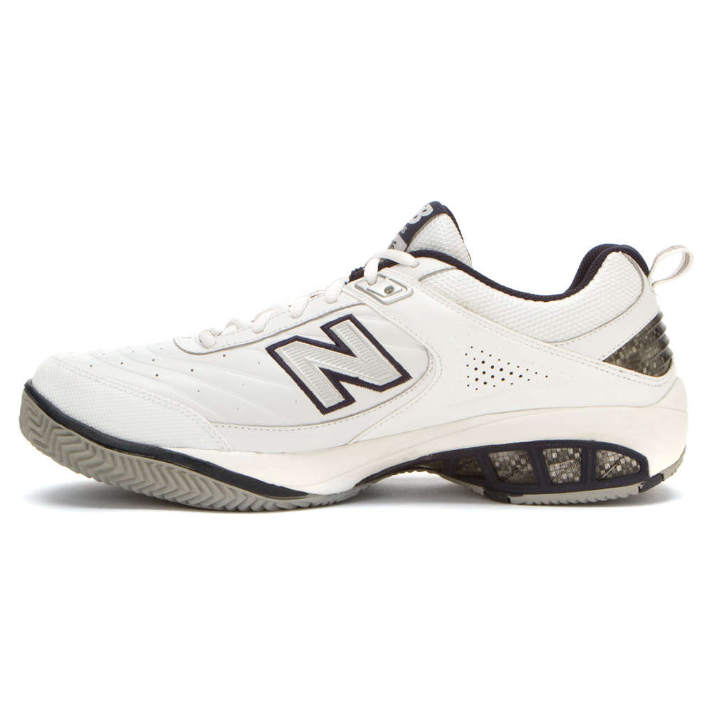 New Balance Men's MC806W Tennis Shoes in White/Navy - atr-sports