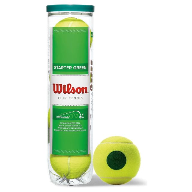Wilson Starter Green - 4 Tennis Ball Can - atr-sports