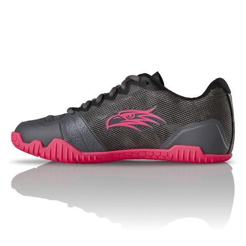 Salming Hawk Women's Indoor Court Shoes 2019 (Gunmetal/Pink) - Indoor Court Shoes - Salming - ATR Sports