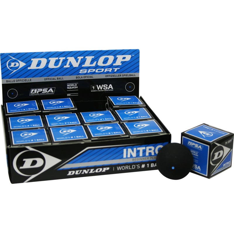 Dunlop Intro Squash Ball - (1 Dozen) - atr-sports