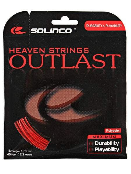 Solinco Outlast 16L Tennis String in red - String - Solinco - ATR Sports