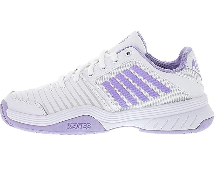 WOMENS COURT EXPRESS HB in (White/Purple/Heather) - Tennis Shoes - K-SWISS - ATR Sports