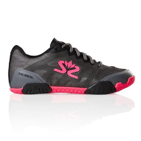 Salming Hawk Women's Indoor Court Shoes 2019 (Gunmetal/Pink) - Indoor Court Shoes - Salming - ATR Sports