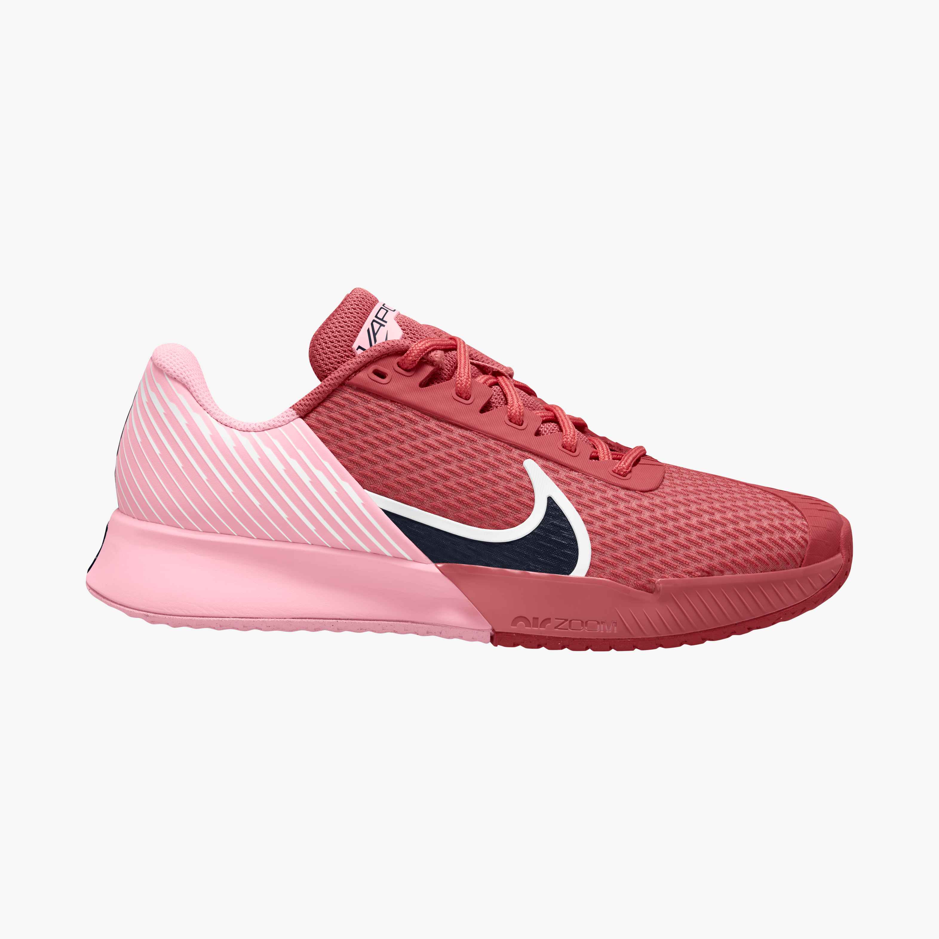 Nike Women's Air Zoom Vapor Pro 2 in Adobe/Obsidian-Med Soft Pink-White